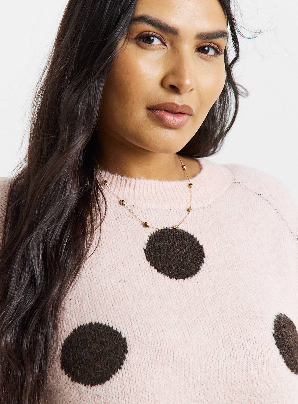 SIMPLY BE Large Polka Short Sleeve Jumper 12-14 - Image 4